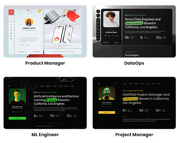 FemzapCV- Personal Portfolio Resume Theme (Website+Script)